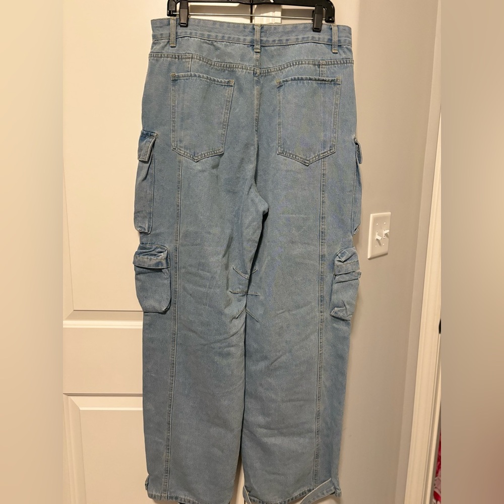 MICAS DENIM MID RISE POCKET STRAIGHT LEG CARGO JEANS NWT XXL - Picture 7 of 10